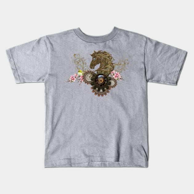 This unique steampunk horse Kids T-Shirt by Nicky2342